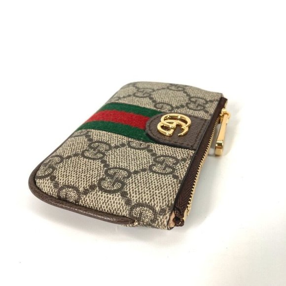 GUCCI GG Supreme Ofidia coin purse Wallet with key hook Key Case - Picture 8 of 14